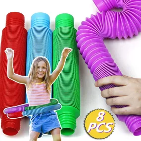 8Pcs Tubes Sensory Toy Fidget Stress Relieve Squeeze Toys Strbess Relief Educational Antistress Fidget Toys for Children Gifts