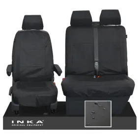 VW Transporter Shuttle T6.1, T6 Front 1 2 Tailored Waterproof Seat Covers MY-15-23 [Choice of 2 Colours]